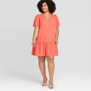 A New Day | Short Sleeve Mini Ruffle Hem Dress